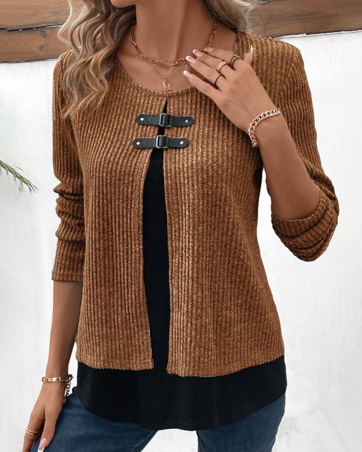 Stilla | Langærmet Overlay Top