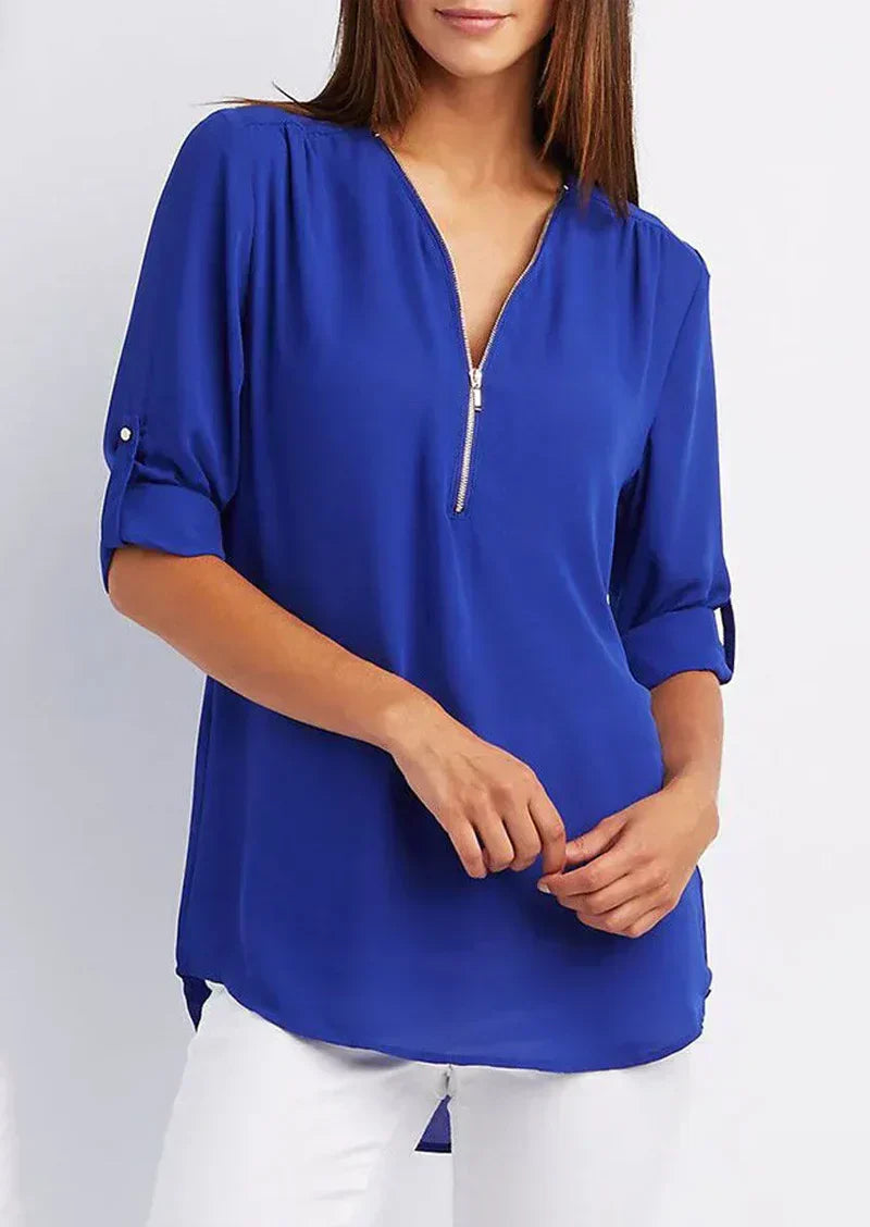 Stilla | Elegant Zip Bluse