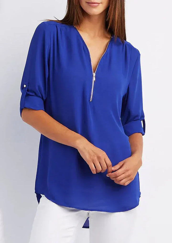 Stilla | Elegant Zip Bluse