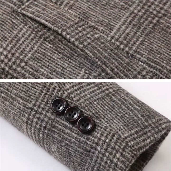 Stilla | Tjekket Uld-Trenchcoat