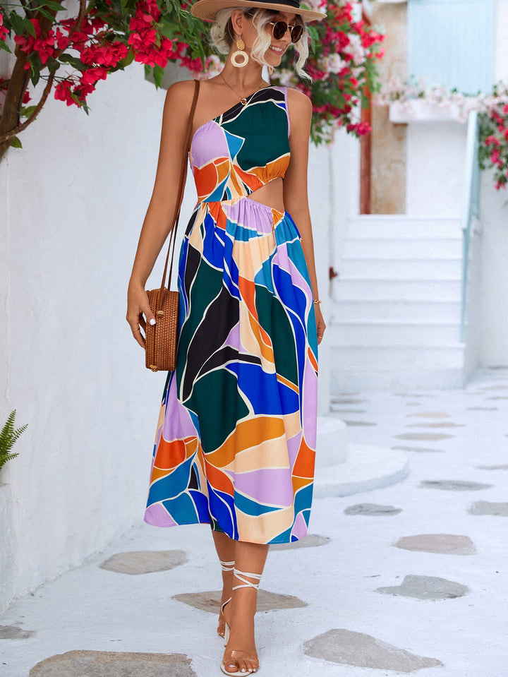 Stilla | Cutout One-Shoulder Without Sleeves Dress