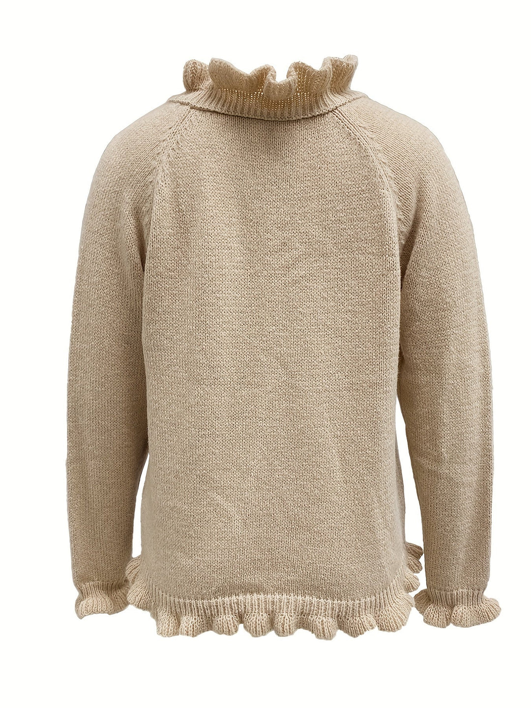 Stilla | V-hals sweater med flæser i bunden med knapper