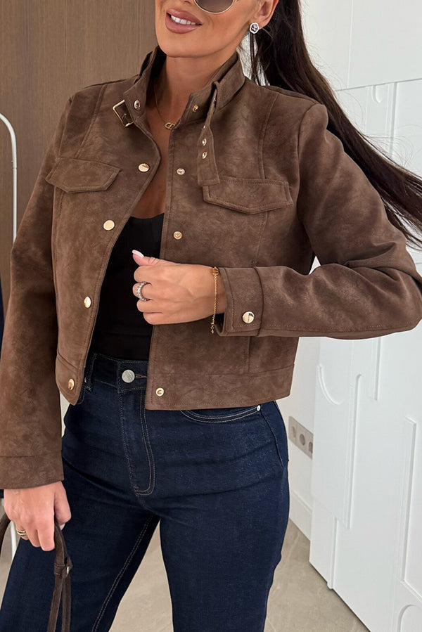 Stilla | Stilfuld Langærmet Casual Jakke med Knapper