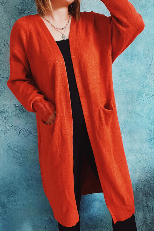 Stilla | Front Longline Cardigan Med Lommer
