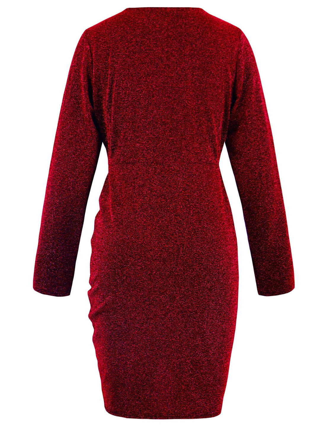 Stilla | Melange Surplice Langærmet Mini Kjole