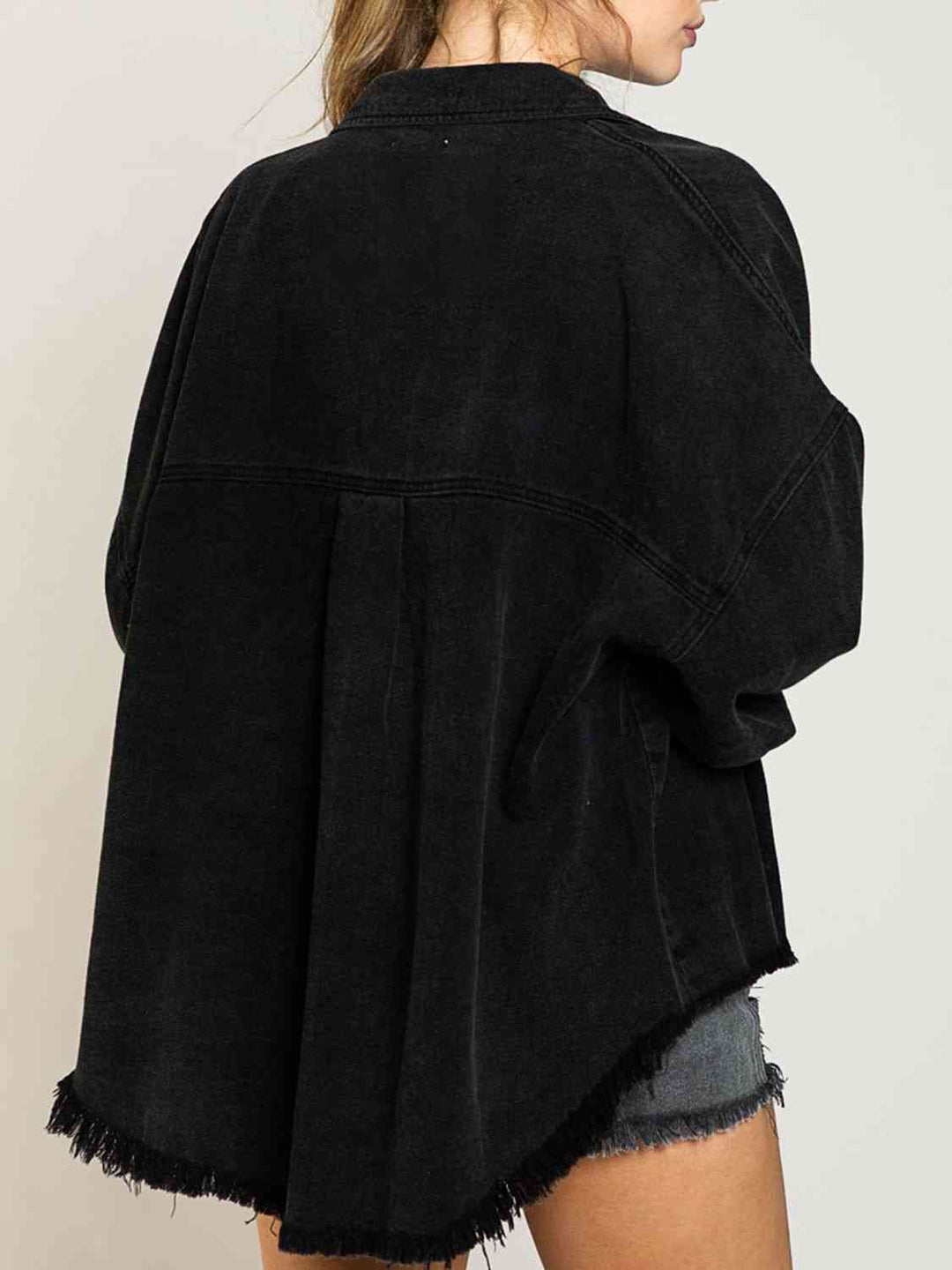 Stilla | Detaljeret Langærmet Denim Jakke
