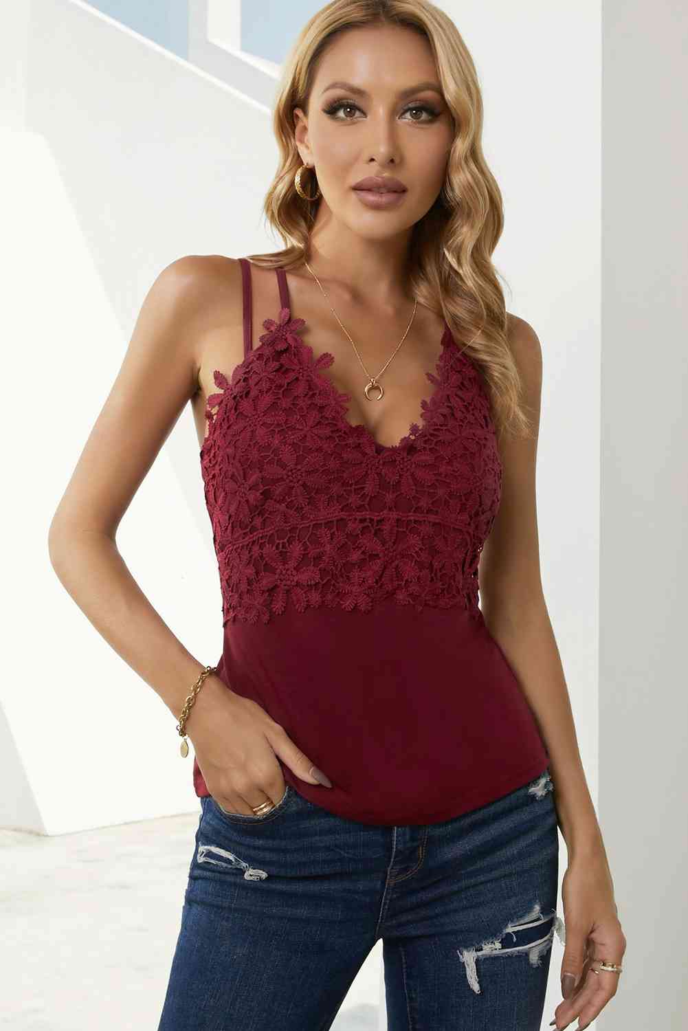 Stilla | Dobbelt Spaghetti Rem Cami Top