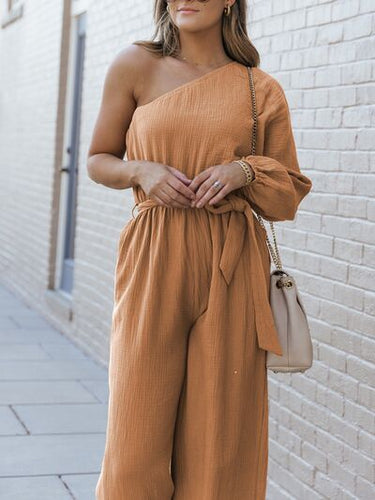 Stilla | Enkelt Skulder Binding-i-talje Jumpsuit