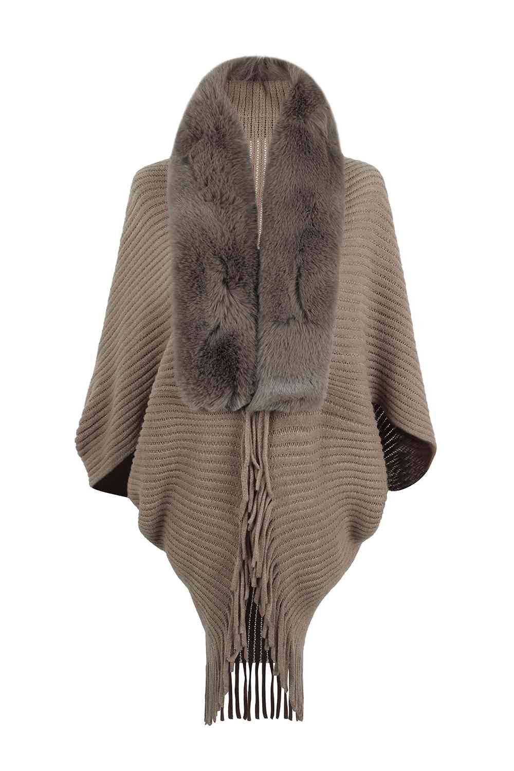 Stilla | Detaljeret Langærmet Ribbet Poncho