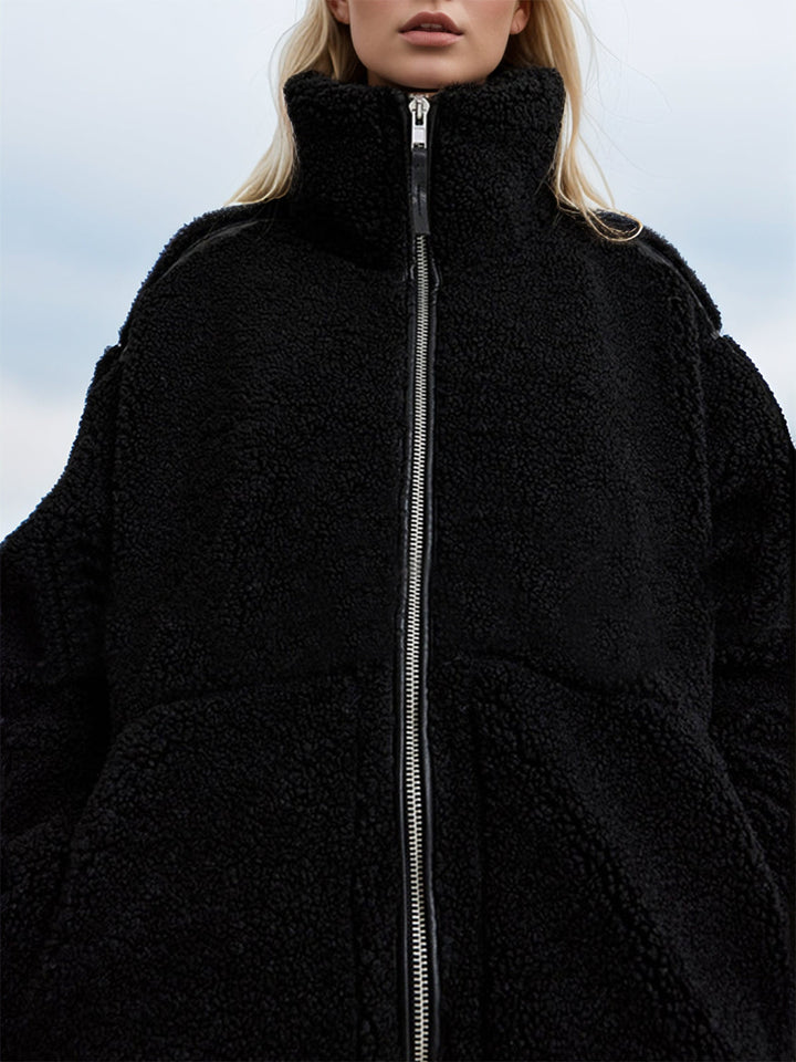 Stilla | Up Turtleneck Langærmet Plush Jakke