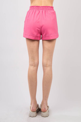 Stilla | J Snøre Elastisk Talje Linned Shorts