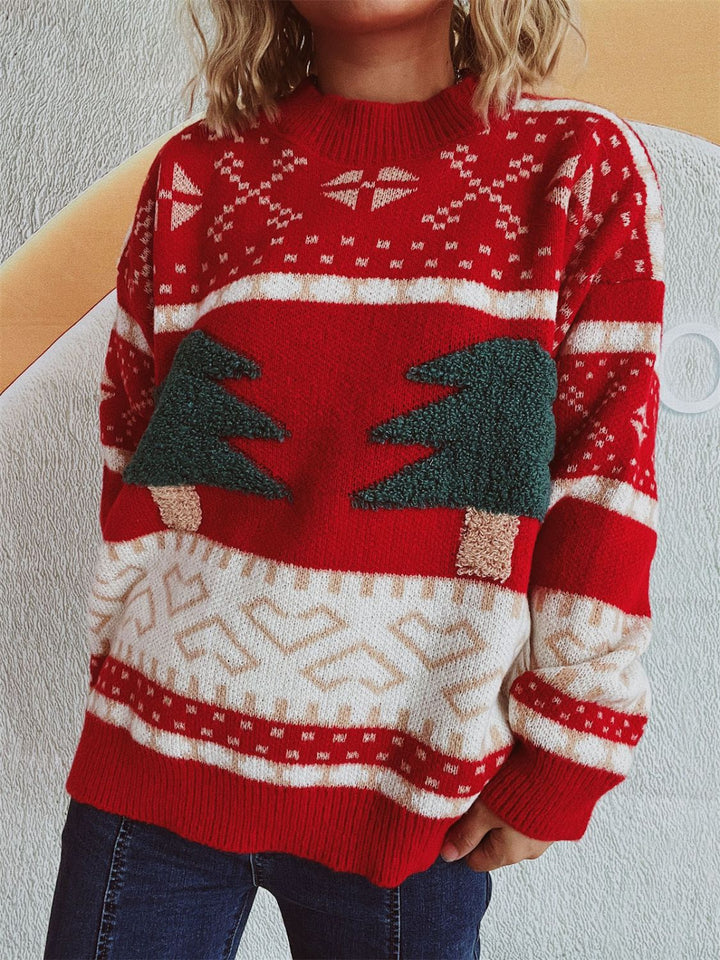 Stilla | Langærmet julesweater med høj krave