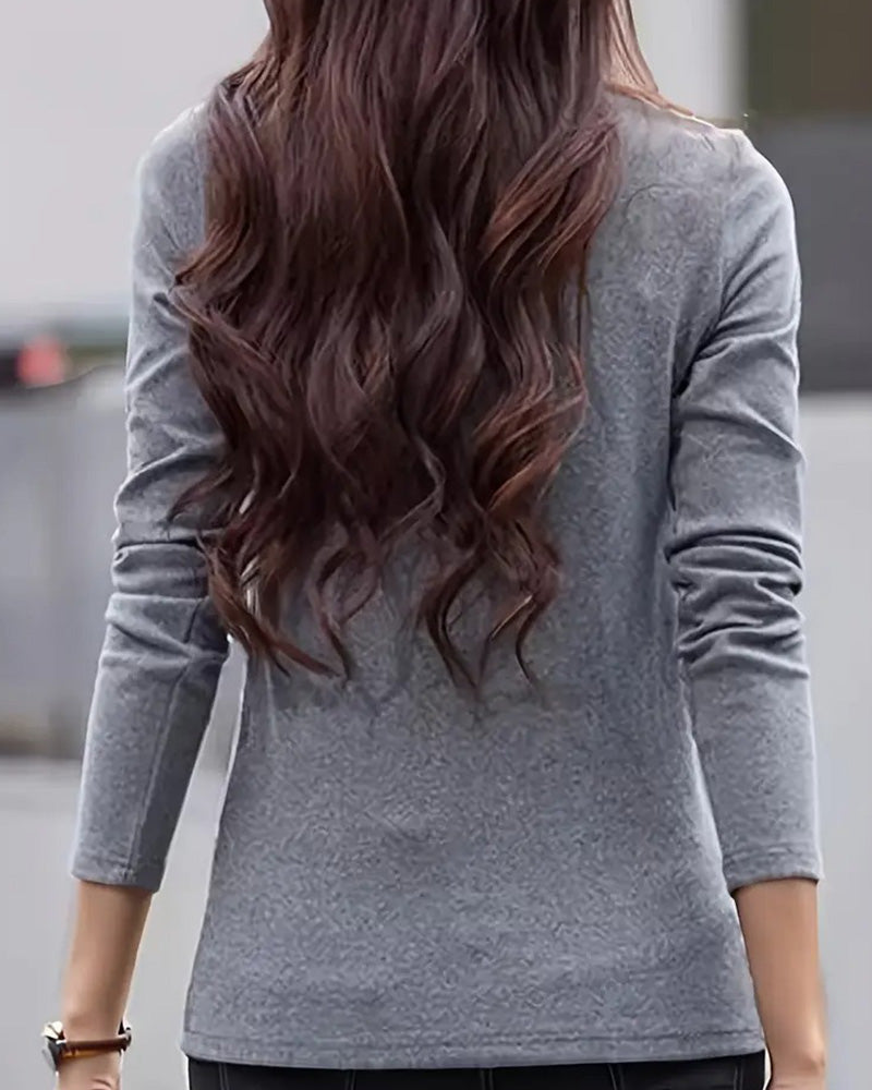 Stilla | Slim Fit Plisseret Langærmet