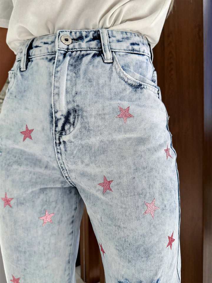 Stilla | Star Straight Jeans Med Lommer