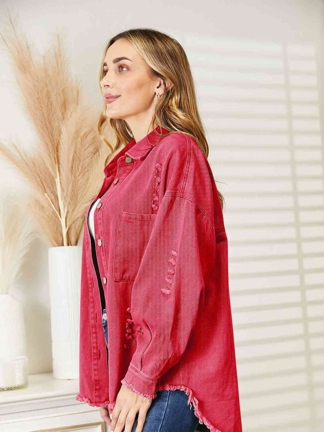Stilla | Raw Hem Denim Jakke