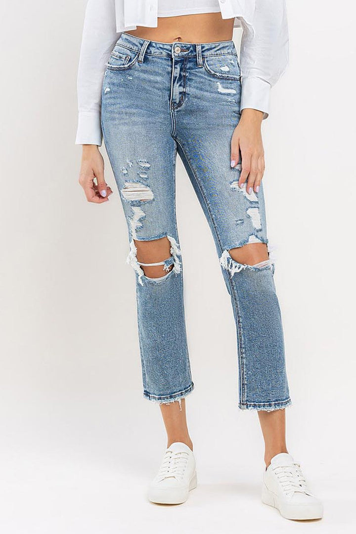 Stilla | Fuldt størrelse Høj talje Slim Straight Jeans