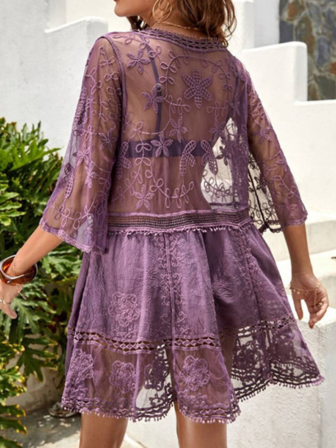 Stilla | Detalje Plunge Cover-up Kjole