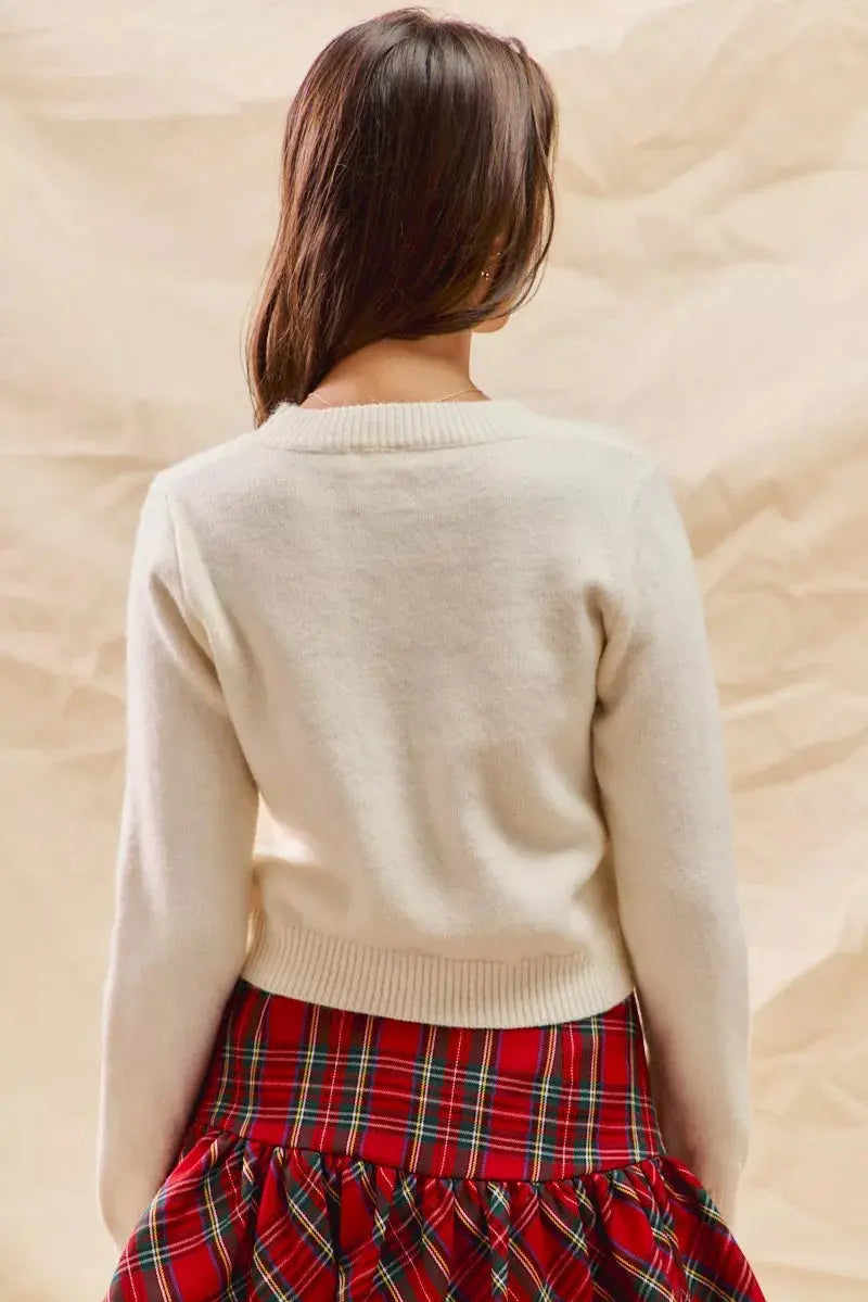 Stilla | Cozy Christmas Candy Cone Kort Sweater