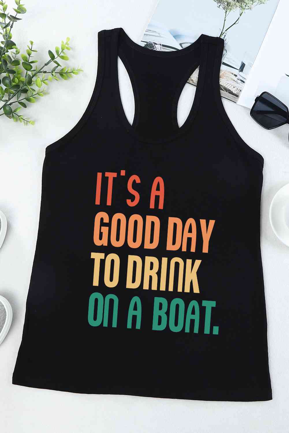 Stilla | Grafisk Scoop Hals Tank