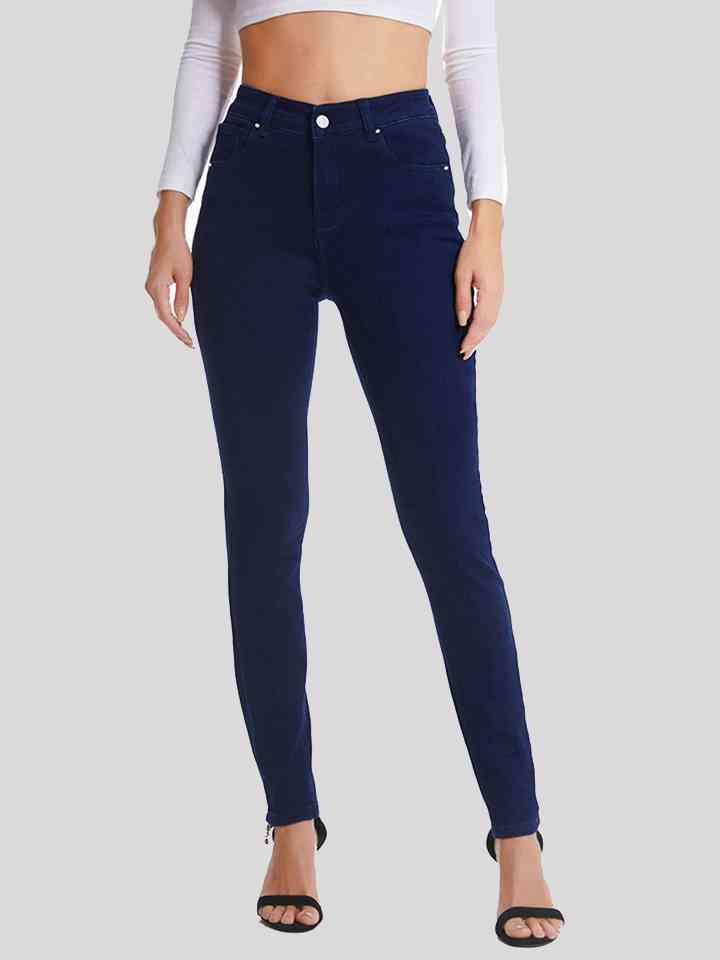 Stilla | Størrelse Knappet Lange Jeans
