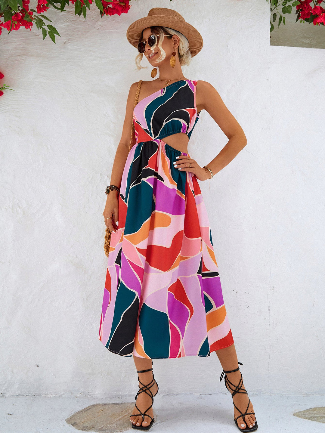 Stilla | Cutout One-Shoulder Without Sleeves Dress