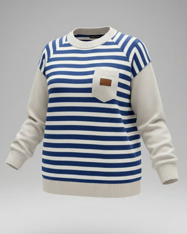 Stilla | Pullover med kontraststriber