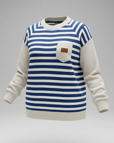 Stilla | Pullover med kontraststriber