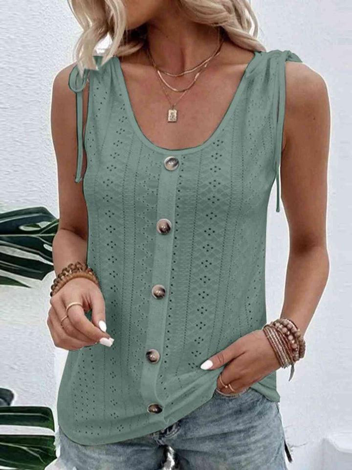 Stilla | Full Size Scoop Neck Ærmeløs Tank Top