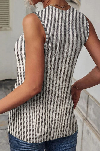 Stilla | Stribet Rund Hals Tank