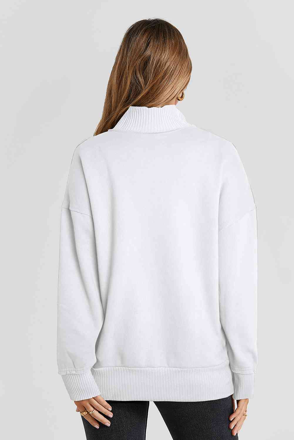 Stilla | Snap Drop Shoulder Langærmet Sweatshirt