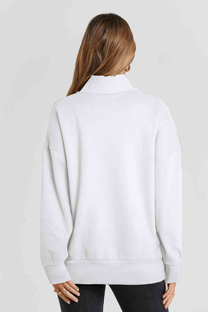 Stilla | Snap Drop Shoulder Langærmet Sweatshirt