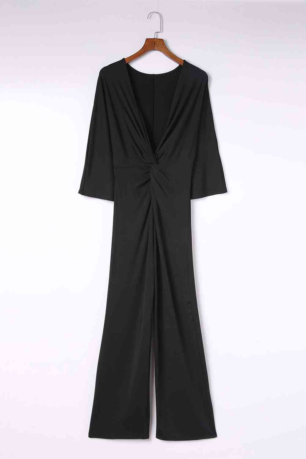 Stilla | Plunge Trekvart Ærme Jumpsuit