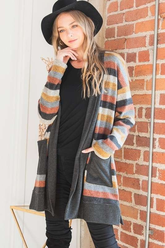 Stilla | Farvet Strikcardigan
