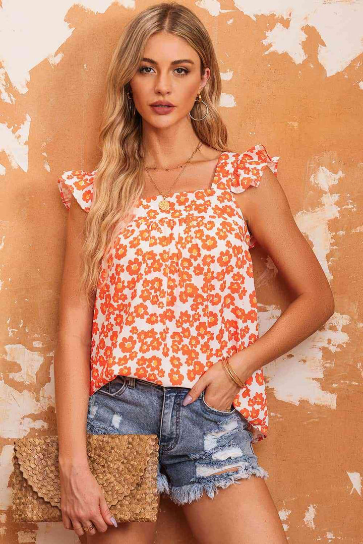 Stilla | Square Neck Cap Sleeve Tank