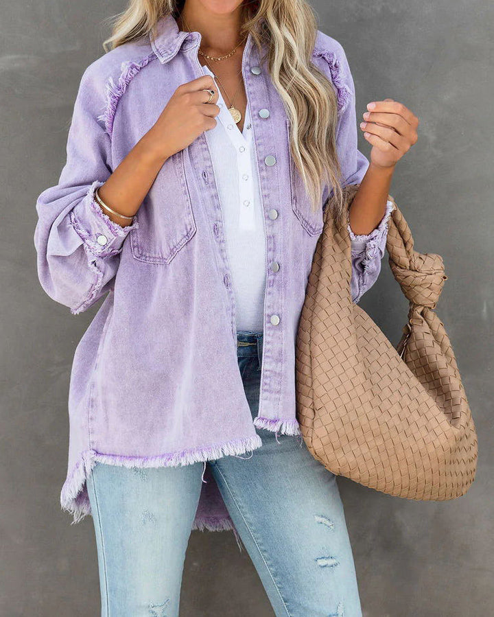 Stilla | Edge Patchwork Pocket Denim-Jakke