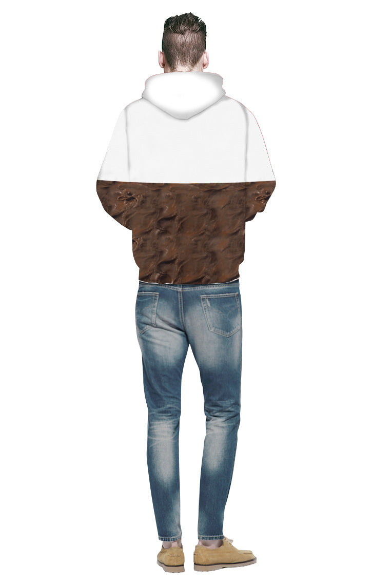 Unisex hættebluse med kreativ Nutella-design Stilla