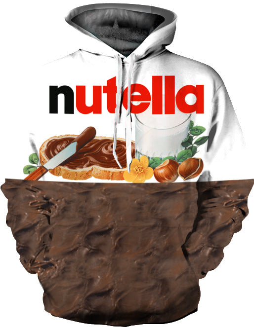 Unisex hættebluse med kreativ Nutella-design Stilla