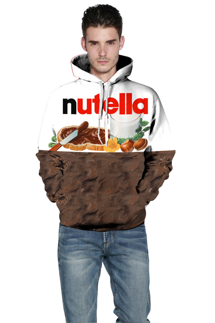 Unisex hættebluse med kreativ Nutella-design Stilla