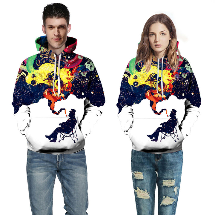 Unisex Hættetrøje med kreativt design og fantasifuld farvesammensætning Stilla