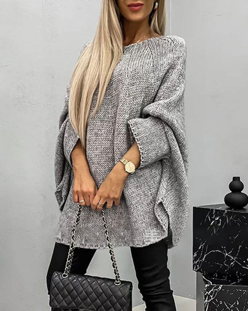 Stilla | Strikket Cape Sweater til Dame