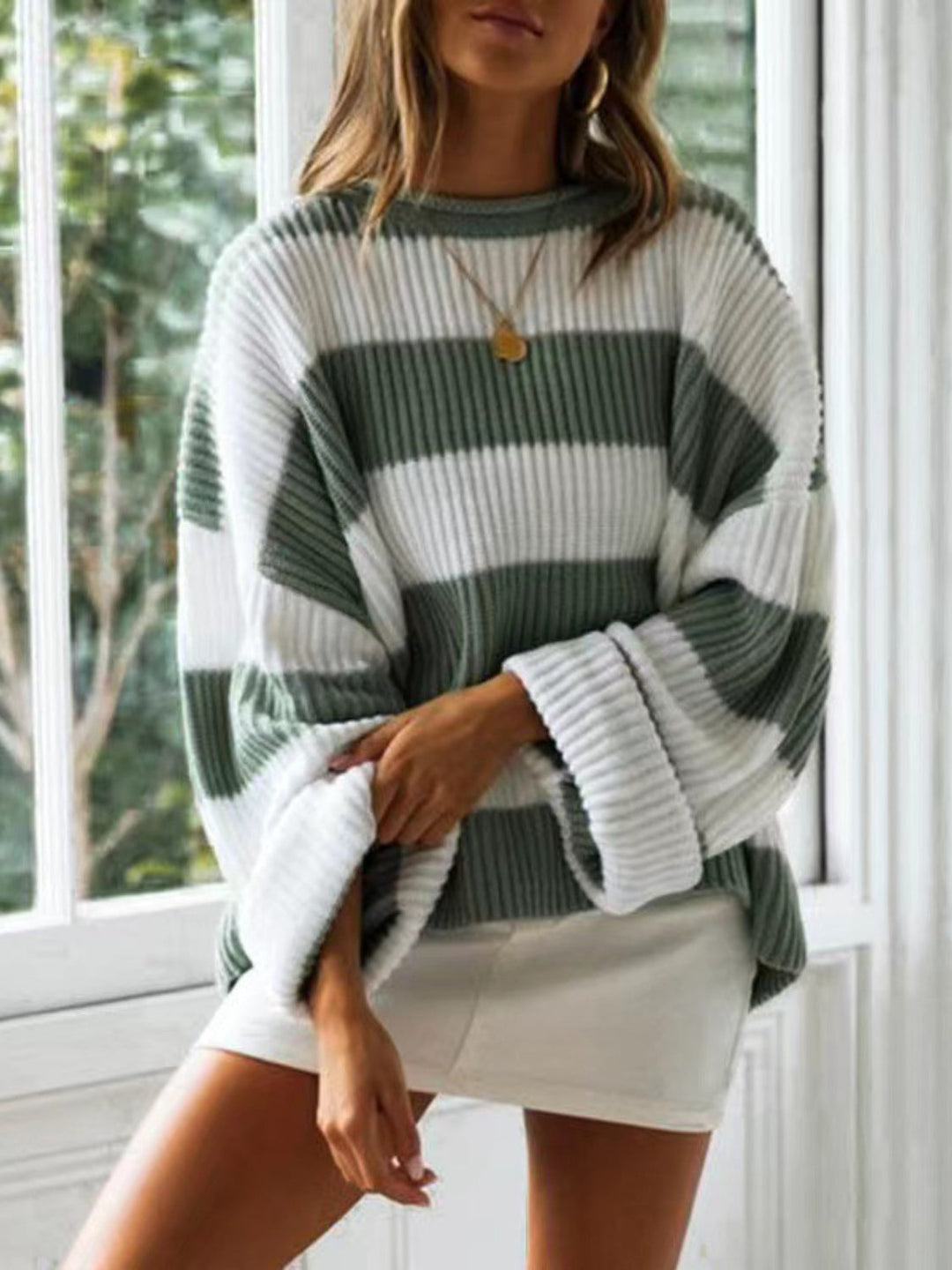 Stilla | Pullover Rundhals Med Lange Ærmer