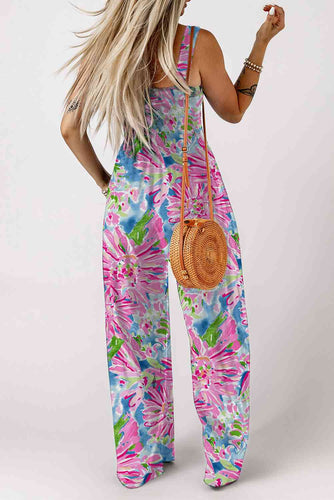 Stilla | Smocked Square Neck Jumpsuit Med Lommer