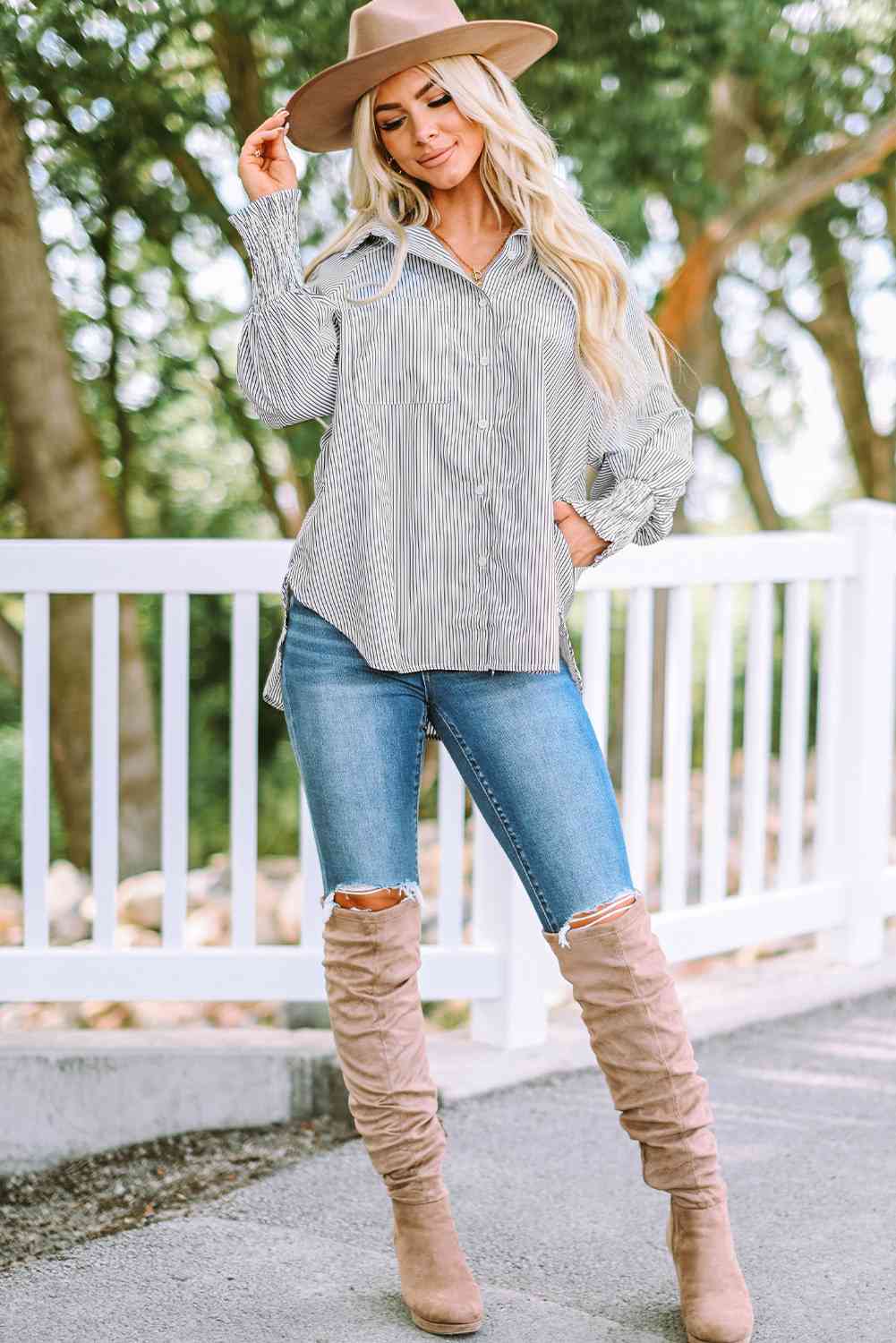 Stilla | Lantern Sleeve Krave Skjorte