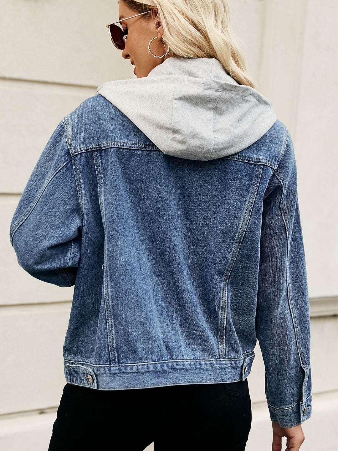 Stilla | Hætteknap Denimjakke