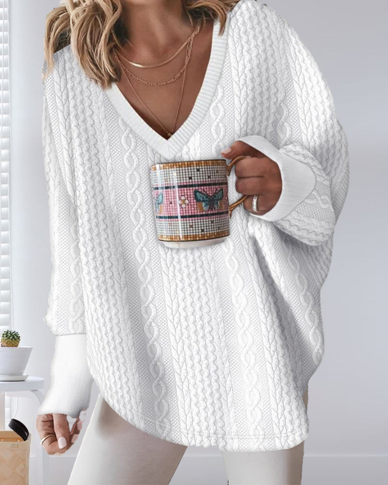 Stilla | Sweatshirt med V-udskæring