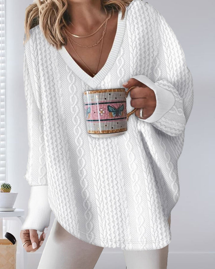 Stilla | Sweatshirt med V-udskæring