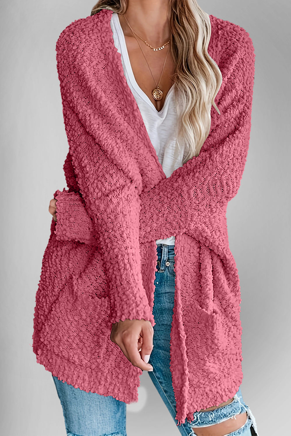 Stilla | Tag Lomme Åben Front Langærmet Cardigan