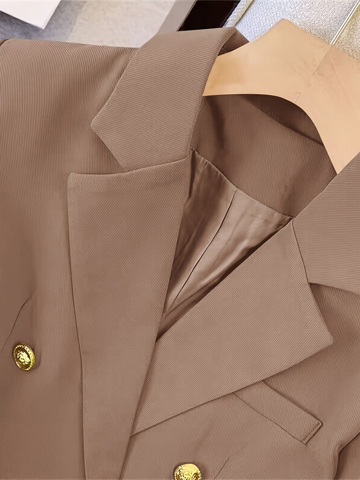 Stilla | Elegant Business Slim Blazer med gyldne knapper Ideel til alle årstider