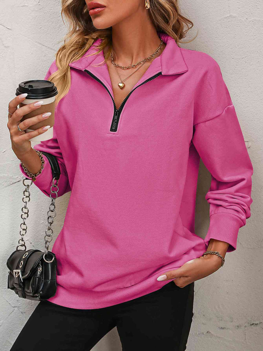 Stilla | op Droppet Skulder Sweatshirt