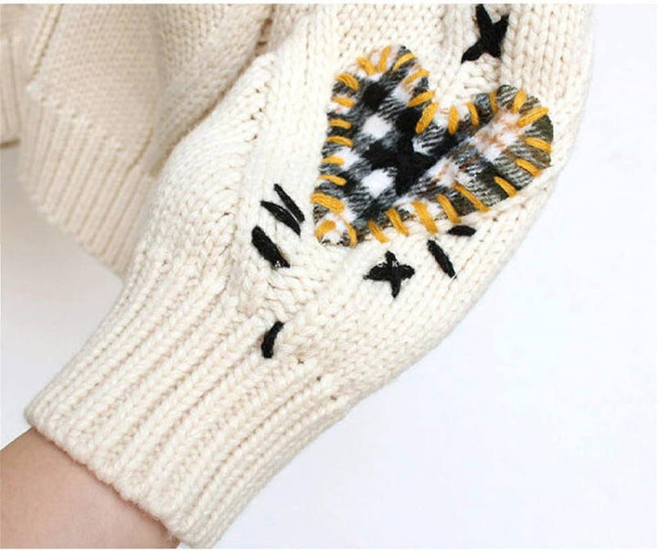 Stilla | Strikjakke med patchwork-accenter